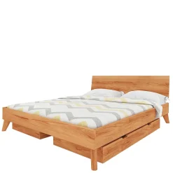 Clearance Wohnen Massives Holz Doppelbett mit Stauraum - Junola