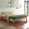 Outlet Wohnen Massives Kernbuche Bett mit Kopfteil - Sotrigo