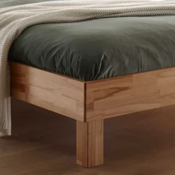 Outlet Wohnen Massives Kernbuche Bett mit Kopfteil - Sotrigo