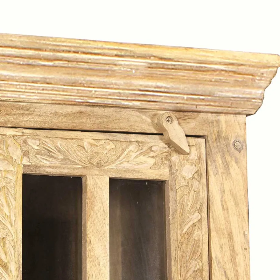 Sale Wohnen Massivholz Bad Hochschrank in Sandfarben - Runiasa