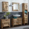 Discount Wohnen Massivholz Badmöbel aus Mango - Suennas (fünfteilig)