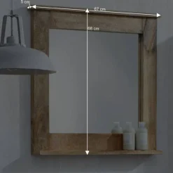 Discount Wohnen Massivholz Badmöbel aus Mango - Suennas (fünfteilig)