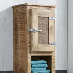 Discount Wohnen Massivholz Badmöbel aus Mango - Suennas (fünfteilig)