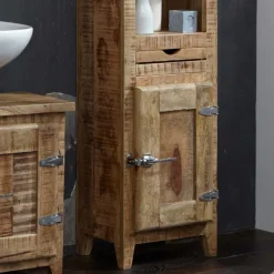 Discount Wohnen Massivholz Badmöbel aus Mango - Suennas (fünfteilig)