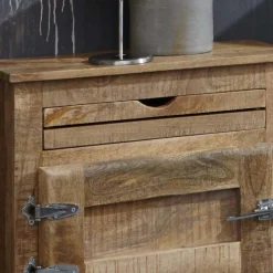 Discount Wohnen Massivholz Badmöbel aus Mango - Suennas (fünfteilig)
