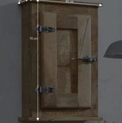 Discount Wohnen Massivholz Badmöbel aus Mango - Suennas (fünfteilig)