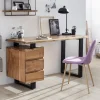 Discount Wohnen Massivholz Baumkanten Schreibtisch 147x80 - Necrus