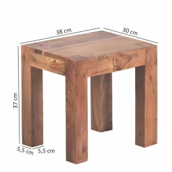 Clearance Wohnen Massivholz Beistelltische Vislan im Set (dreiteilig)