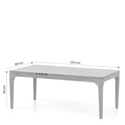 Sale Wohnen Massivholz Couchtisch in Akazie Braun - Judith