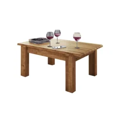 New Wohnen Massivholz Couchtisch Vaskov aus Wildeiche geölt