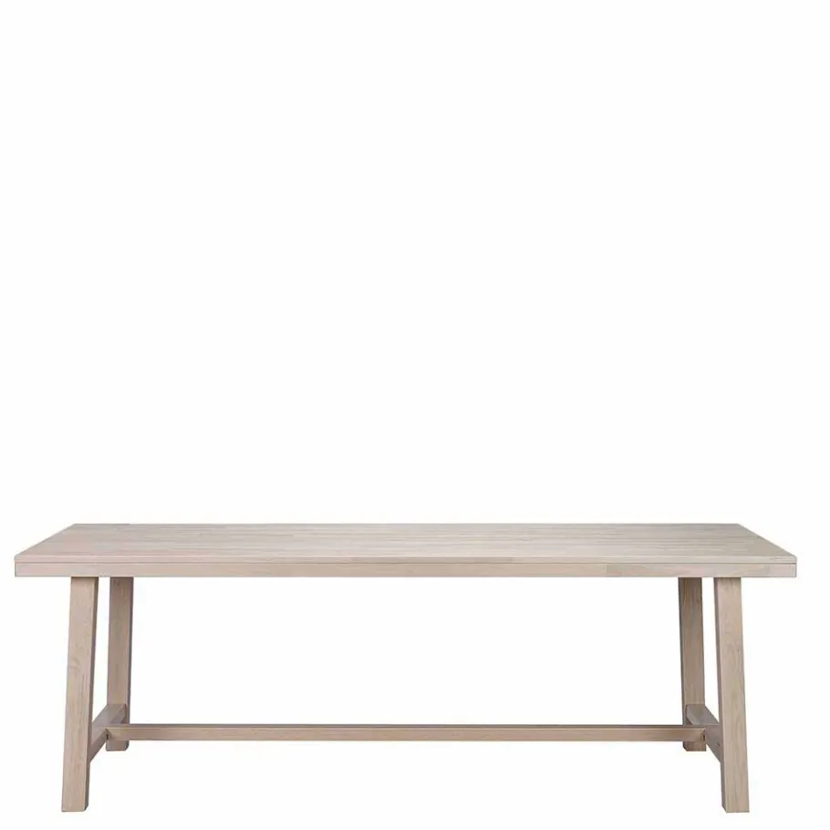 Online Wohnen Massivholz Designer Tisch in White Wash - Dioca