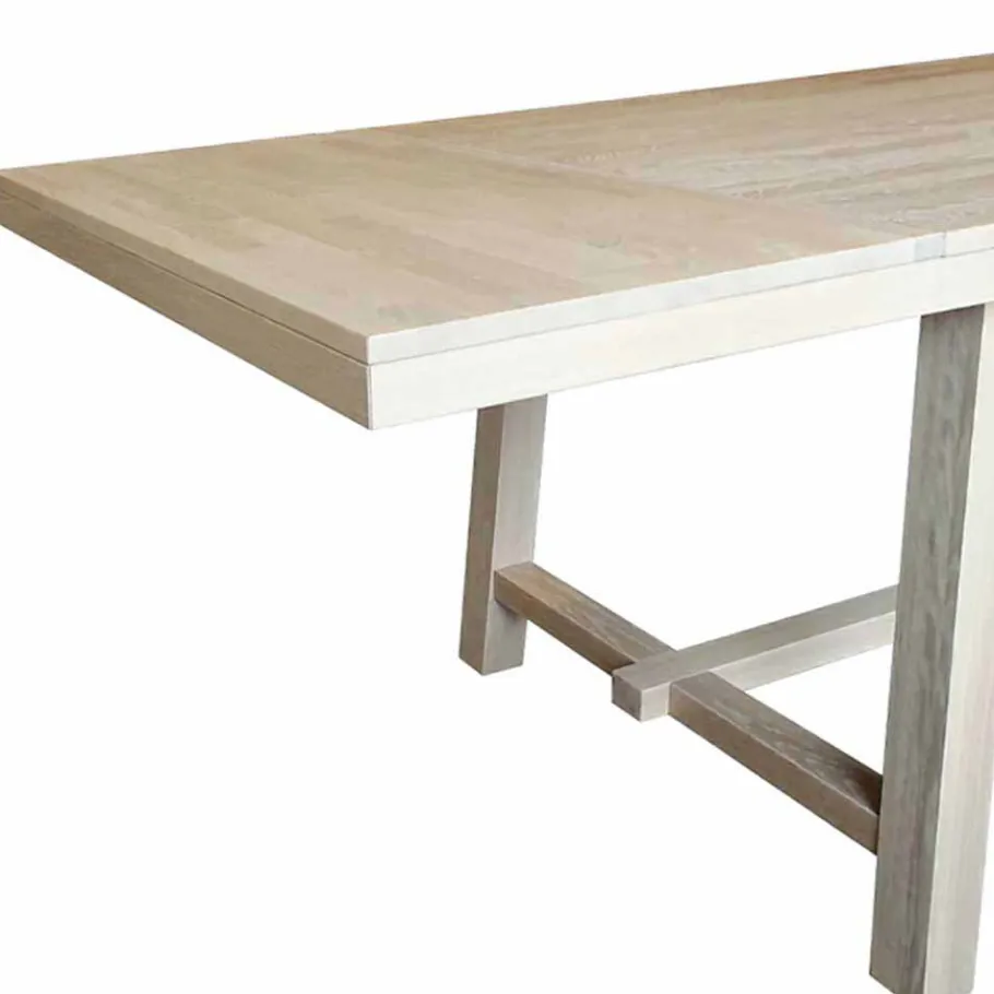 Online Wohnen Massivholz Designer Tisch in White Wash - Dioca
