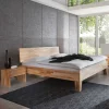 Discount Wohnen Massivholz Doppelbett Acientra aus Kernbuche geölt (dreiteilig)