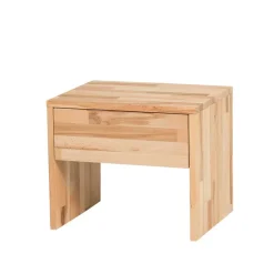 Discount Wohnen Massivholz Doppelbett Acientra aus Kernbuche geölt (dreiteilig)