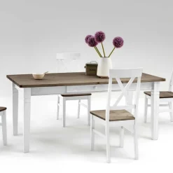 New Wohnen Massivholz Esstisch Mirandesca mit Schubladen