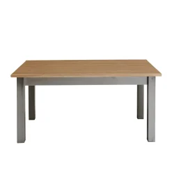 Discount Wohnen Massivholz Esstisch Ziamora in Grau Kiefer