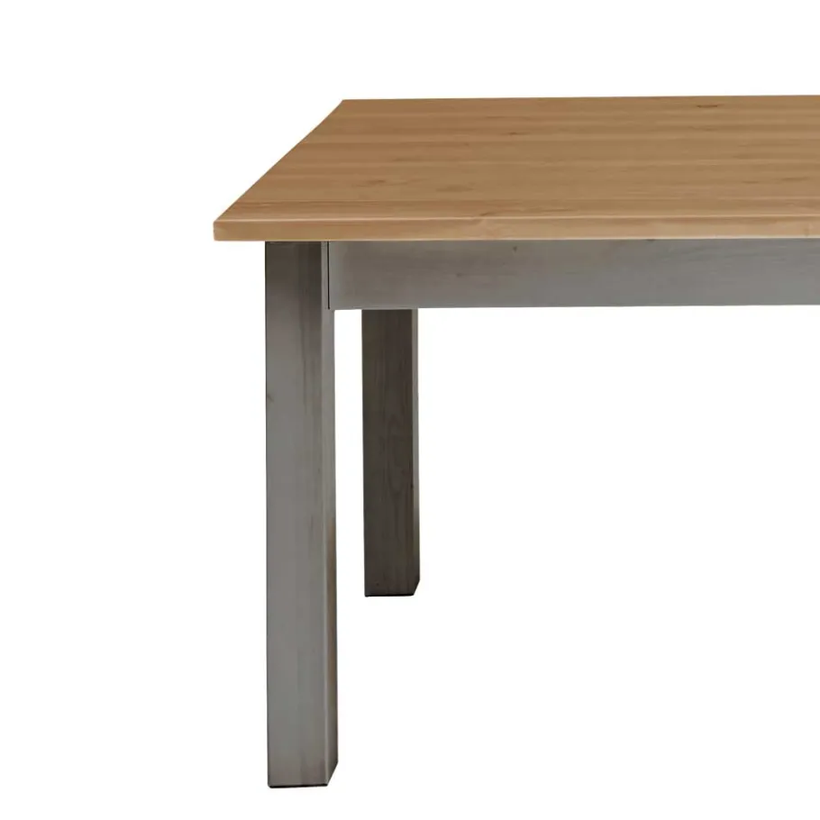 Discount Wohnen Massivholz Esstisch Ziamora in Grau Kiefer
