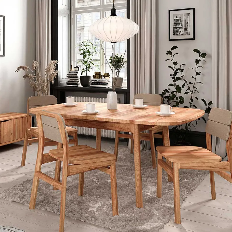 New Wohnen Massivholz Esszimmertisch zum Ausziehen - Lana