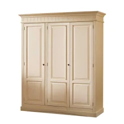 Clearance Wohnen Massivholz Kleiderschrank Jaif in Creme Vintage