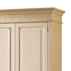 Clearance Wohnen Massivholz Kleiderschrank Jaif in Creme Vintage