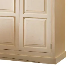 Clearance Wohnen Massivholz Kleiderschrank Jaif in Creme Vintage