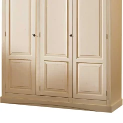 Clearance Wohnen Massivholz Kleiderschrank Jaif in Creme Vintage