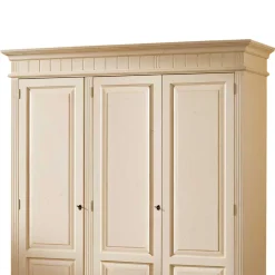 Clearance Wohnen Massivholz Kleiderschrank Jaif in Creme Vintage