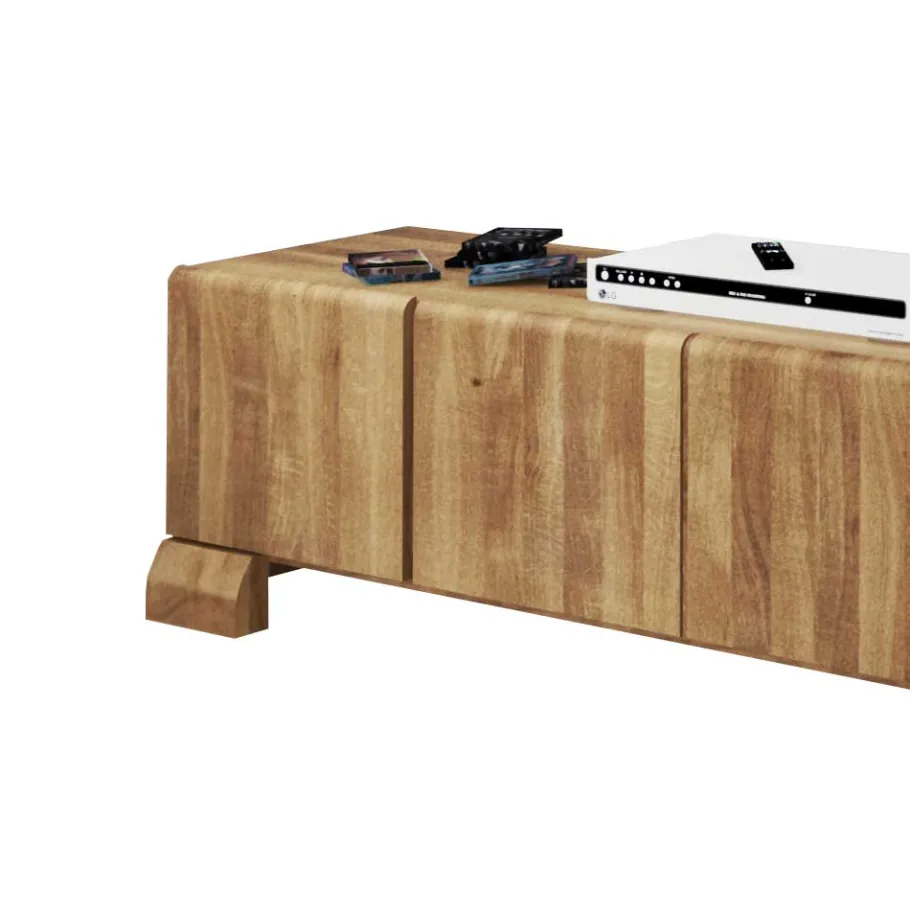 Sale Wohnen Massivholz Lowboard Vaskov aus Wildeiche geölt
