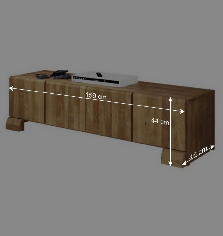 Sale Wohnen Massivholz Lowboard Vaskov aus Wildeiche geölt