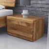 Discount Wohnen Massivholz Nachtkommode Vaskov aus Wildeiche geölt