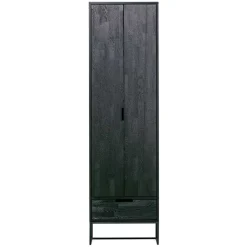 Discount Wohnen Massivholz Schrank in Schwarz - Almery