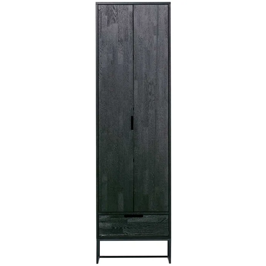 Discount Wohnen Massivholz Schrank in Schwarz - Almery