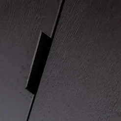 Discount Wohnen Massivholz Schrank in Schwarz - Almery