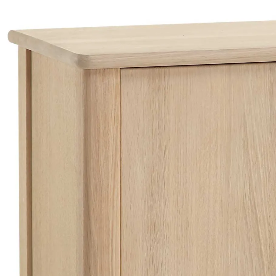 New Wohnen Massivholz Sideboard in Eiche Bianco - Vangus