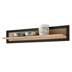 Clearance Wohnen Massivholz Wandboard in Natur & Schwarz - Embleys