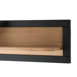 Clearance Wohnen Massivholz Wandboard in Natur & Schwarz - Embleys