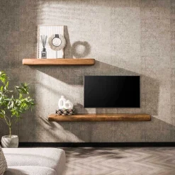 New Wohnen Massivholz Wandboard in Schwebeoptik - Ceoni