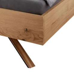 Sale Wohnen Massivholzbett mit schrägen Metallfüßen - Mutsu