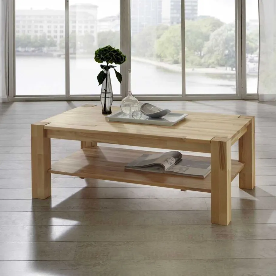 Outlet Wohnen Massivholz-Couchtisch Pogamo aus Kernbuche