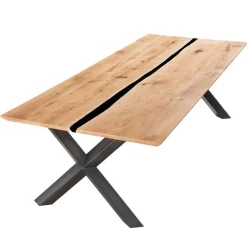 New Wohnen Massivholz-Designtisch aus Wildeiche - Mineva