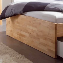 Discount Wohnen Massivholz-Doppelbett Brodivana mit Bettschubladen