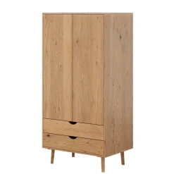 Sale Wohnen Massivholz-Kleiderschrank mit zwei Schubladen - Fabijola