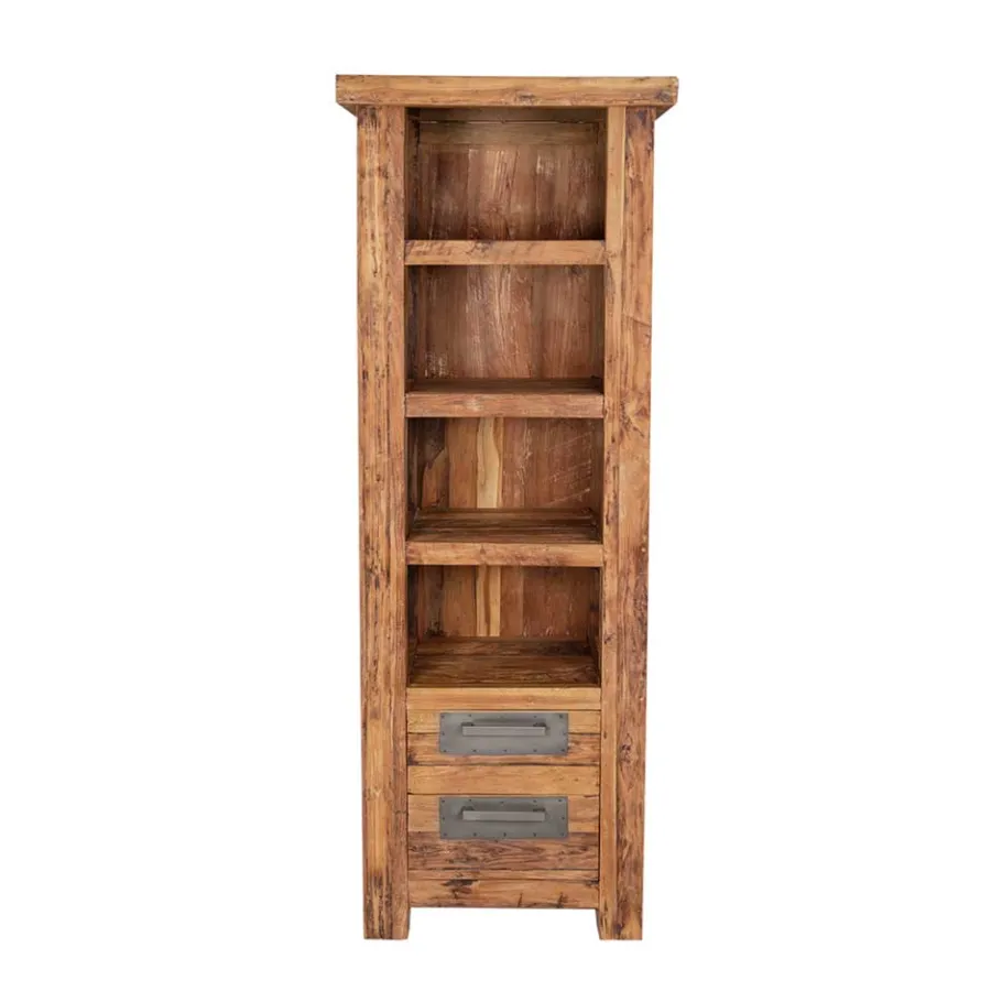 Best Wohnen Massivholzregal Ragista aus Teak Recyclingholz