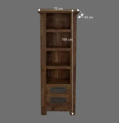 Best Wohnen Massivholzregal Ragista aus Teak Recyclingholz