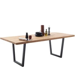 New Wohnen Massivholztisch aus Balkeneiche Massivholz - Shandan
