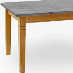Discount Wohnen Massivholztisch in Grau & Kiefer Lauge - Eshelas