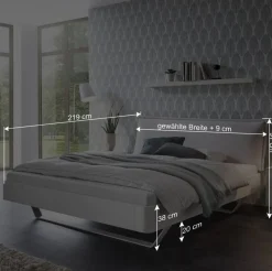 Sale Wohnen Material Mix Designbett mit Kufen - Chien