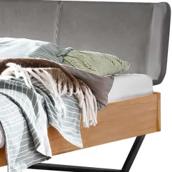 Online Wohnen Material Mix Doppelbett aus Wildbuche - Syolino