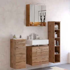 New Wohnen Möbel fürs Badezimmer in Wildeiche - Lemnas (vierteilig)