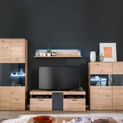 Hot Wohnen Möbel Wohnkombination Set - Vecenda (vierteilig)